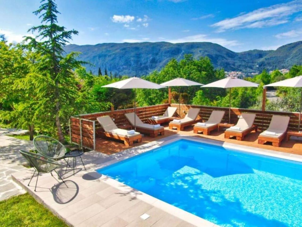 Petra House Villa Ano Korakiana Bagian luar foto