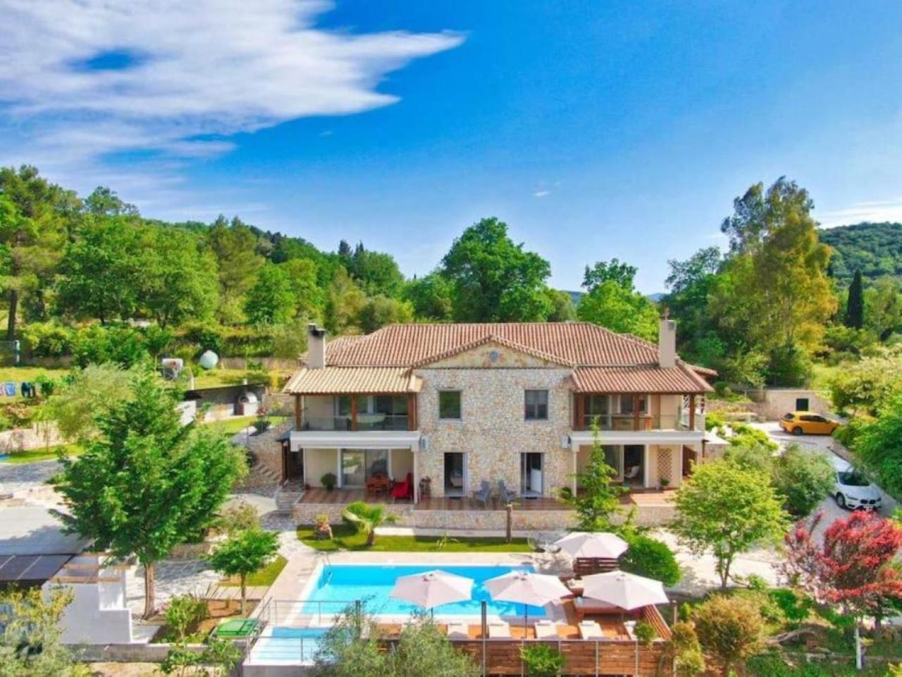 Petra House Villa Ano Korakiana Bagian luar foto