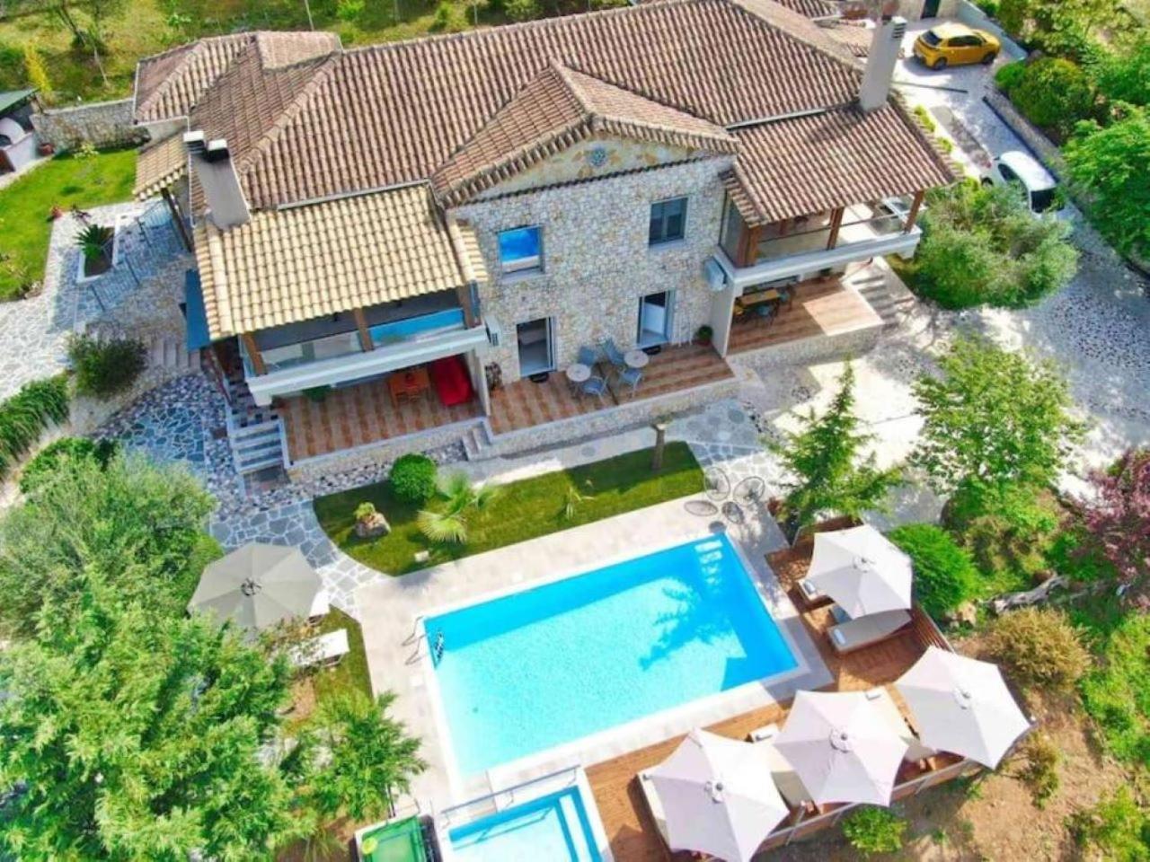 Petra House Villa Ano Korakiana Bagian luar foto